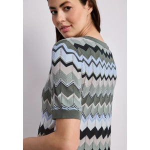 Kép 6/7 - Pulóver - multicolor zig-zag sweater - 2605