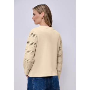 Kép 2/7 - Ing - silk look jacket w.knit sleeve - 2603