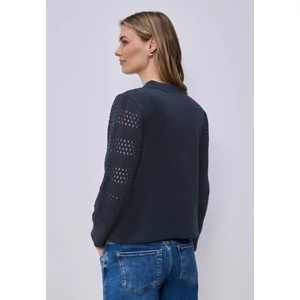 Kép 2/7 - Ing - silk look jacket w.knit sleeve - 2603