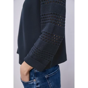 Kép 7/7 - Ing - silk look jacket w.knit sleeve - 2603