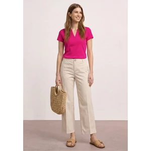 Kép 3/6 - Ing - split neck shirt w.satin mix - 2605