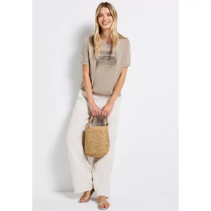 Kép 4/6 - Ing - shiny partprint shirt w.turn-u 2506
