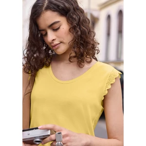 Kép 6/6 - Póló - Studio_V-neck top w.lace frill - 2606