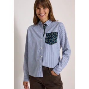 Kép 6/7 - Blúz - TOS Stripe Print Mix Blouse - 26HW