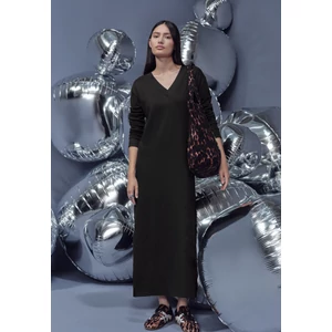 Kép 1/5 - OTLT Ruha - V Neck Dress_solid 2512