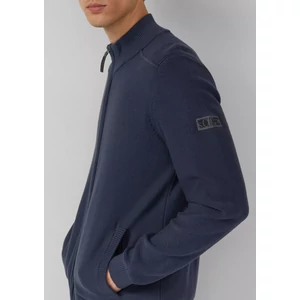 Kép 6/6 - Pulóver - Cardigan in pattern mix with troyer collar and logo WSF02
