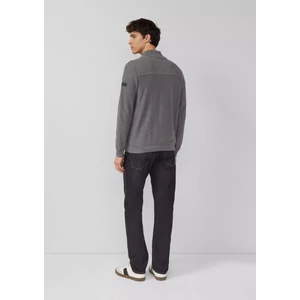 Kép 6/6 - Pulóver - Cardigan in pattern mix with troyer collar and logo WSF02