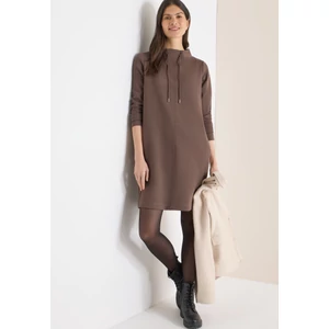 Kép 1/6 - Ruha - Solid Funnel Neck Dress 2601
