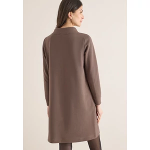 Kép 3/6 - Ruha - Solid Funnel Neck Dress 2601