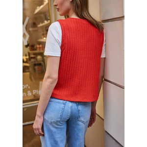 Kép 2/7 - Póló - knit look rib vest - 2603