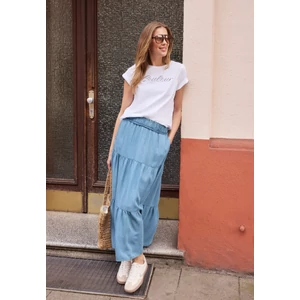 Kép 3/6 - Szoknya - washed Maxi Paperbag skirt_sol - 2604