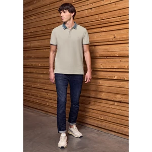 Kép 4/6 - Póló - structured polo w. colour tipp 2505