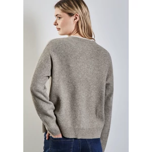 Kép 3/6 - Pulóver - v-neck Kardigáner halfcardigan 2412