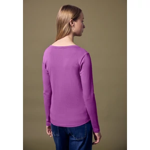 Kép 3/6 - OTLT Póló - QR_Studio_basic rib shirt w.bu 2510