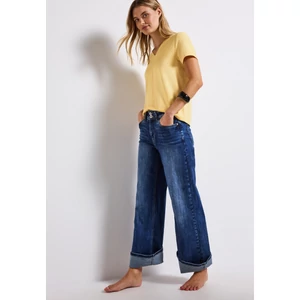 Kép 4/6 - Ing - v-neck shirt w.woven collar 2507