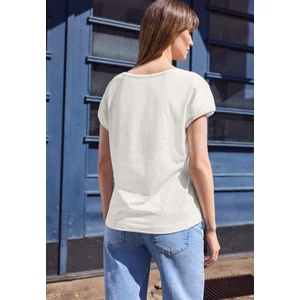 Kép 2/6 - Póló - LTD QR_Studio_v-neck jersey sl - 26FS