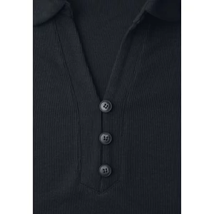 Kép 4/6 - Ruha - Rib shirt collar Dress_solid - 2602