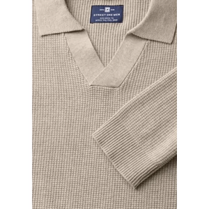 Kép 6/6 - Pulóver - Polo shirt with fine structure 2412