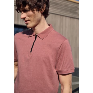 Kép 6/7 - Póló - LOS super soft melange zippolo - 26FS