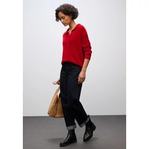 Kép 4/6 - OTLT Pulóver - fluffy yarn polo sweater 2509