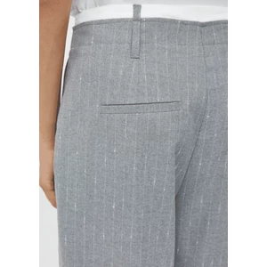 Kép 6/8 - Nadrág -  Wide leg pinstripe trousers with attached contrast waistband 2510