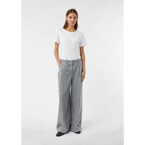 Kép 1/8 - Nadrág -  Wide leg pinstripe trousers with attached contrast waistband 2510