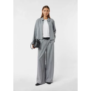 Kép 3/8 - Nadrág -  Wide leg pinstripe trousers with attached contrast waistband 2510