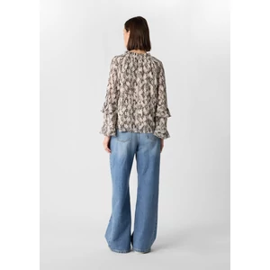 Kép 5/8 - Blúz -  Printed chiffon blouse with feminine flounces 2510