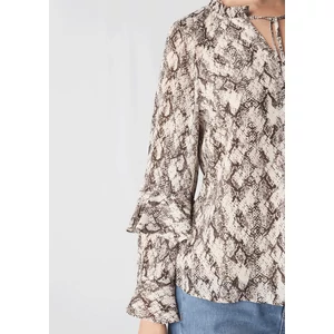 Kép 7/8 - Blúz -  Printed chiffon blouse with feminine flounces 2510