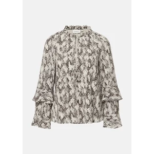 Kép 4/8 - Blúz -  Printed chiffon blouse with feminine flounces 2510