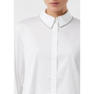 Kép 6/8 - Blúz -  Cotton poplin shirt blouse with decorative details 2510