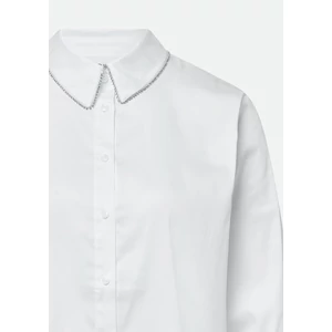Kép 8/8 - Blúz -  Cotton poplin shirt blouse with decorative details 2510