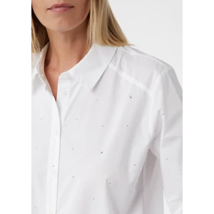 Kép 6/7 - Blúz -  Cropped poplin blouse with rhinestone appliqué 2510