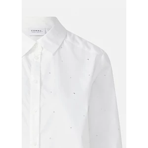 Kép 7/7 - Blúz -  Cropped poplin blouse with rhinestone appliqué 2510