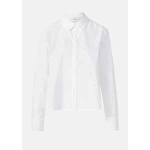 Kép 4/7 - Blúz -  Cropped poplin blouse with rhinestone appliqué 2510