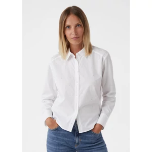 Kép 1/7 - Blúz -  Cropped poplin blouse with rhinestone appliqué 2510