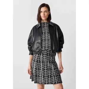 Kép 1/7 - Blézer és dzseki indoor -  Crop-length faux leather blouson 2510