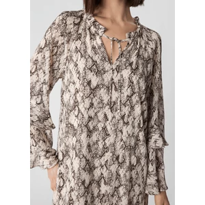 Kép 6/7 - Ruha -  Chiffon dress with animal print and flounce details 2510