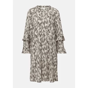 Kép 4/7 - Ruha -  Chiffon dress with animal print and flounce details 2510