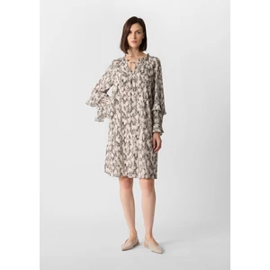 Kép 1/7 - Ruha -  Chiffon dress with animal print and flounce details 2510