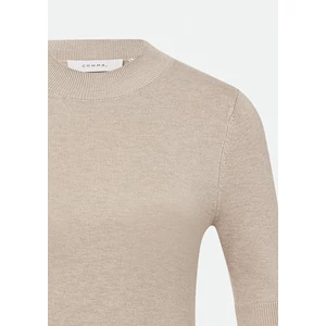 Kép 8/8 - Pulóver -  Short-sleeved fine knit sweater with a stand-up collar 2510