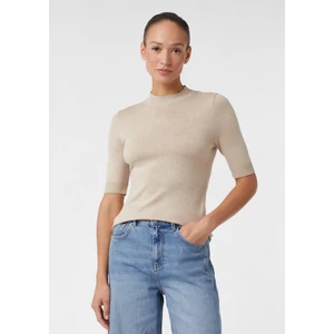 Kép 1/8 - Pulóver -  Short-sleeved fine knit sweater with a stand-up collar 2510