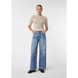 Kép 3/8 - Pulóver -  Short-sleeved fine knit sweater with a stand-up collar 2510