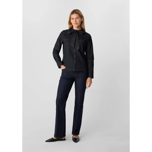Kép 3/7 - Blúz -  Soft denim shirt with a tie-neck 2510