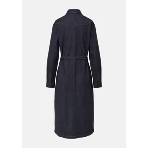 Kép 5/8 - Ruha -  Lightweight denim dress in midi length with tie belt 2510