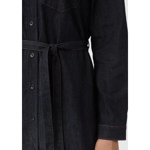 Kép 6/8 - Ruha -  Lightweight denim dress in midi length with tie belt 2510