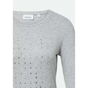 Kép 8/8 - Póló -  Jersey long-sleeved shirt with gemstones 2510
