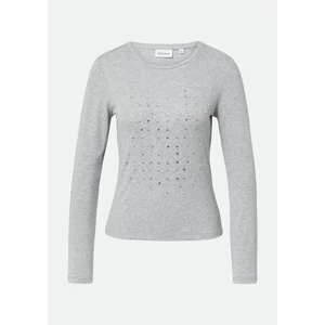 Kép 4/8 - Póló -  Jersey long-sleeved shirt with gemstones 2510