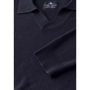 Kép 6/6 - Pulóver - Polo shirt with fine structure 2412