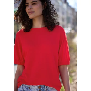 Kép 7/7 - Póló - knit look shirt w.gathered cuf - 2604